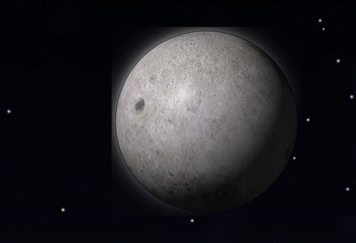 Moon — Rendered from the surface map — Solar System Scope (CC BY 4.0)
